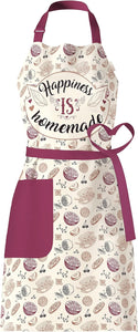 Waterproof Apron for Women with Large Pocket for Cooking & Baking - Oil and Stain Repellent