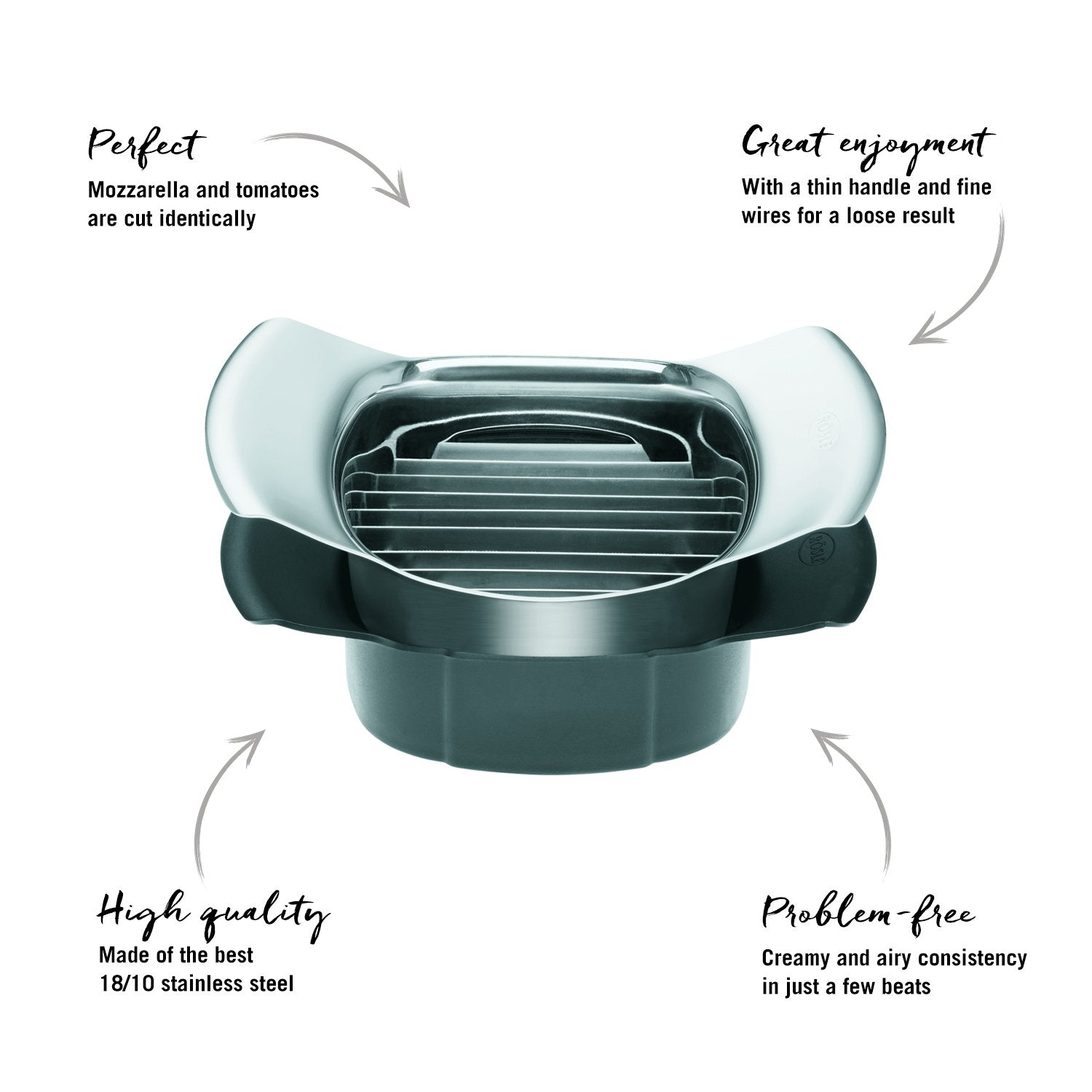 Stainless Steel 10 Blade Serrated Vegetable, Fruit and Cheese Slicer, One Size, Silver