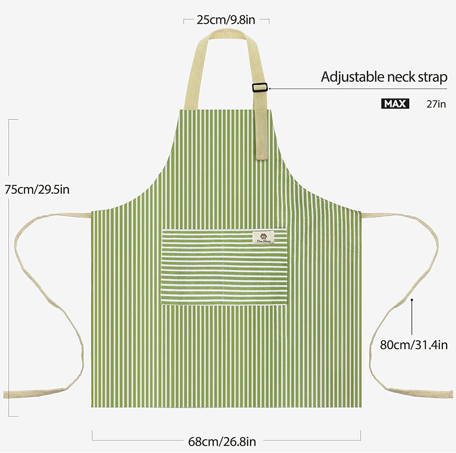 2 Pack Waterproof Cooking Apron for Women with Pocket Adjustable Chef Aprons for Kitchen, Cooking, Baking, BBQ, Grill(Blue/Green)