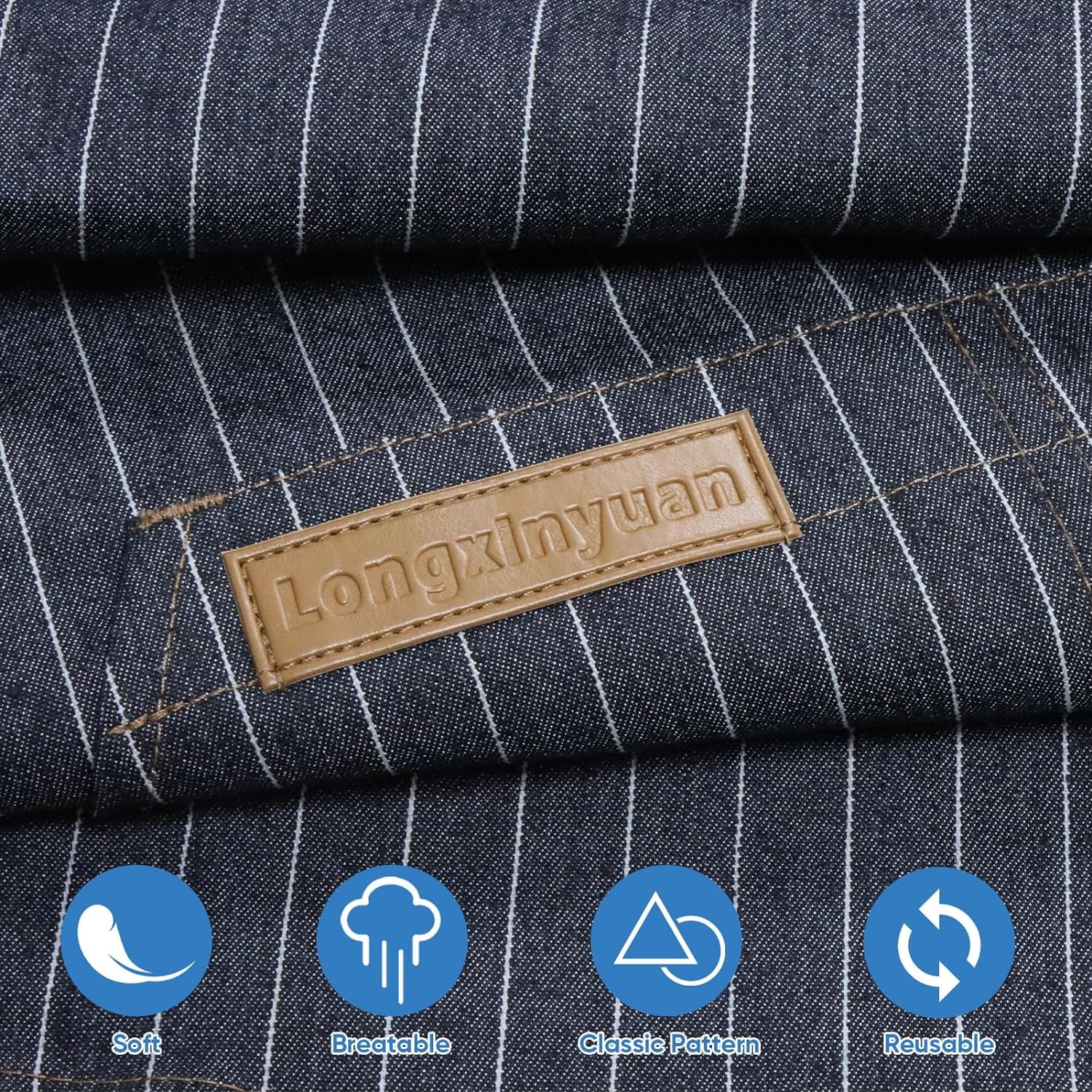 Aprons for Women with Pockets, Cooking Kitchen Aprons Women Cotton Linen Waterproof Apron for Men Chef