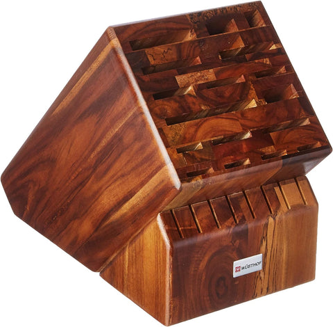 Image of 25-Slot Acacia Knife Storage Block