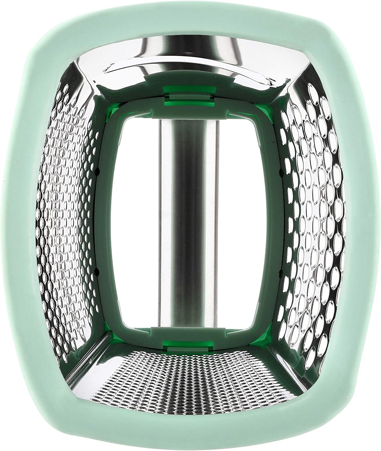 Professional Cheese Grater - Stainless Steel, XL Size, 4 Sides - Perfect Box Grater for Parmesan Cheese, Vegetables, Ginger - Dishwasher Safe - Mint