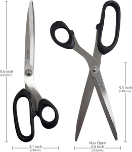 Heavy Duty Multi-Purpose Kitchen Shears, Korean Barbecue Kalbi Rib Meat Cutting/Micro-Serrated 2.2T Blade/Quality Stainless Steel Scissors Large 9.6-Inches