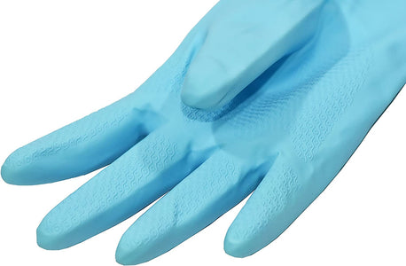 Household Gloves Latex Free Cleaning Gloves with Soft Lining Long Cuff 15" & Grip (2 Pair), Small