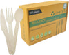 Disposable Wooden Cutlery Set (360 PCS) - Natural Eco Friendly Party Pack of Birchwood Knives, Forks & Spoons - Lightweight, Durable & Safe Tableware for Home, Office, Picnic & Outdoor Party