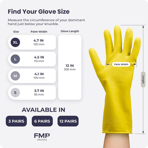 Image of Cleaning Gloves Rubber Gloves for Washing Dishes Non-Slip Dishwashing Gloves Waterproof Reusable Latex Dish Gloves