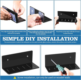 6.7-Inch Knife Holder Punch-Free Knife Bar Strong Knife Acrylic Holder Cheese Knife Organizer Kitchen Knife Cutlery Organizer 2Pack