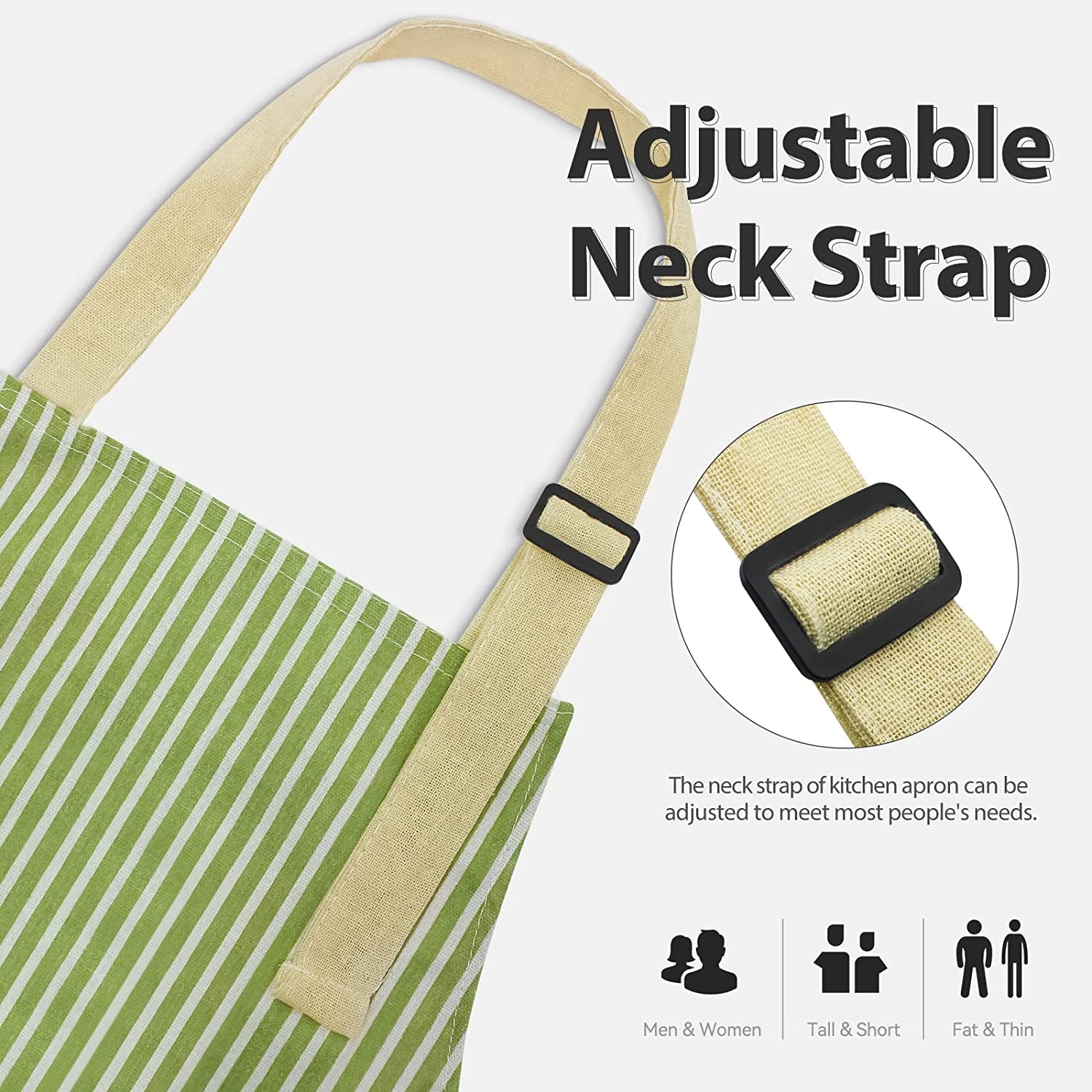 2 Pack Waterproof Cooking Apron for Women with Pocket Adjustable Chef Aprons for Kitchen, Cooking, Baking, BBQ, Grill(Blue/Green)