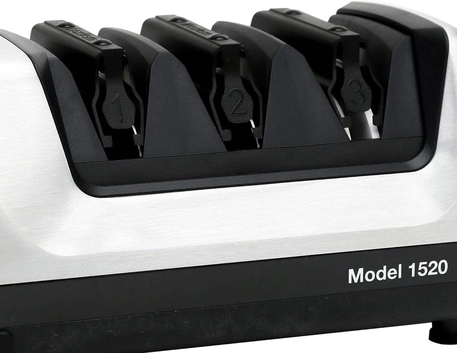 Chef'Schoice Hone Electric Knife Sharpener for 15 and 20-Degree Knives 100% Diamond Abrasive Stropping Precision Guides for Straight and Serrated Edges, 3-Stage, Gray