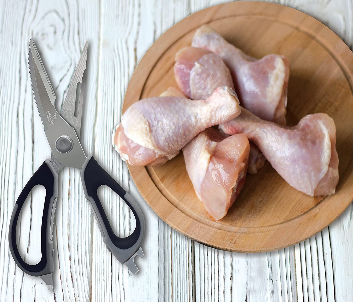 9" Premium Kitchen Shears with Detachable Blades by , Stainless Steel, All Purpose Come Apart Utility Scissors, Heavy Duty Kitchen Scissors, Meat Scissors, Poultry Shears