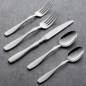 Figura 20 Piece Everyday Flatware Set, Service for 4, 18/0 Stainless Steel, Silverware Set, B282020AL20