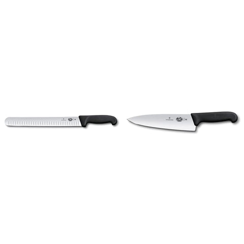 Image of 12 Inch Fibrox Pro Slicing Knife with Granton Blade & Fibrox Pro Chef'S Knife, 8-Inch