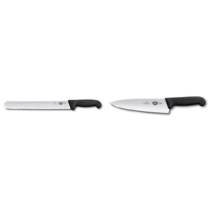 12 Inch Fibrox Pro Slicing Knife with Granton Blade & Fibrox Pro Chef'S Knife, 8-Inch