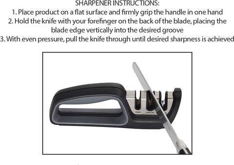 Image of Edgekeeper 2 Stage Knife Sharpener with Serrated Slot, 7.5-Inch, Black