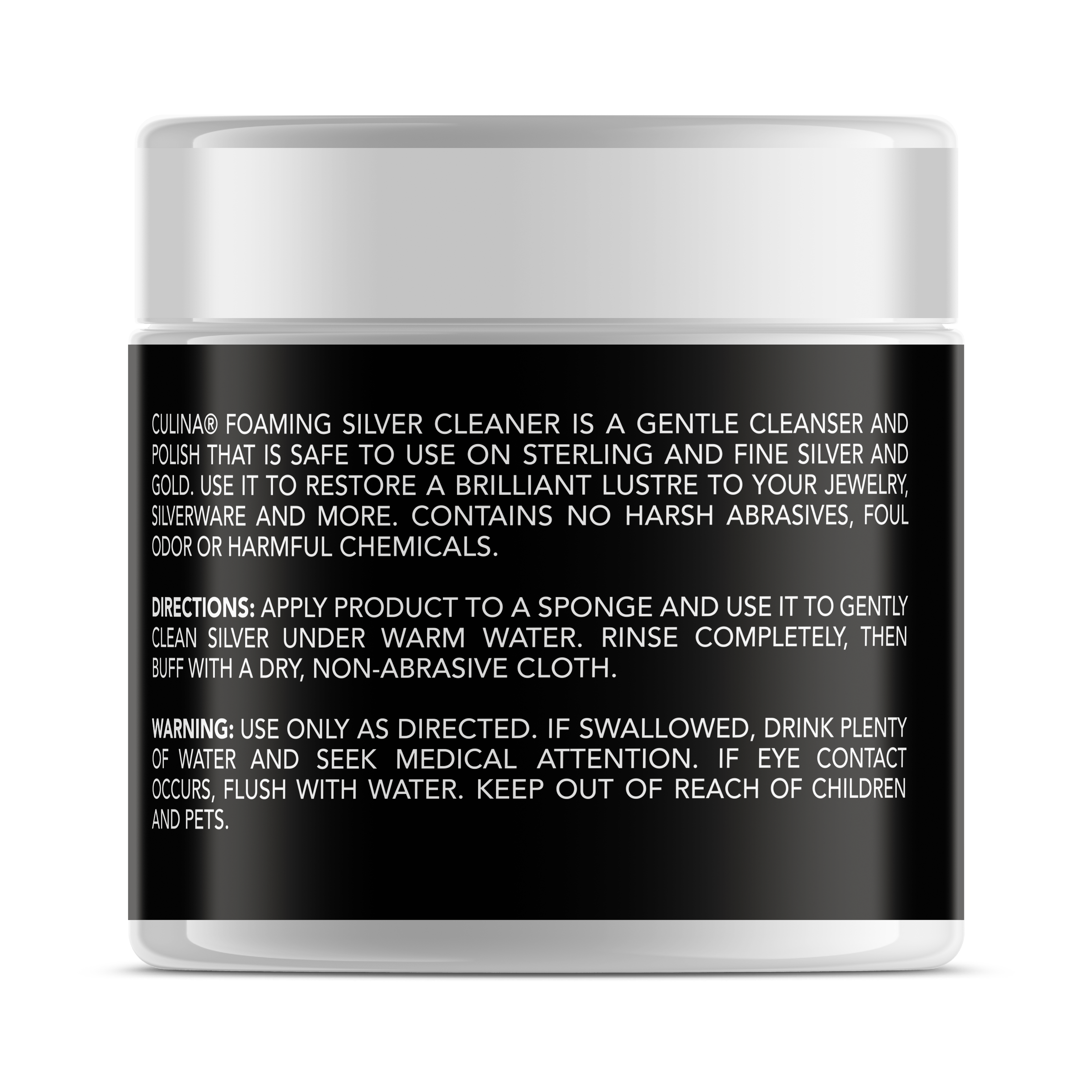 Culina Foaming Silver Cleaner | Silver Polish | Kosher OU Certified | Made in USA - Livananatural