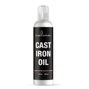 Culina Cast Iron Oil Kosher OU Certified Cleans and Protects Cast Iron Cookware, 8 oz - Livananatural