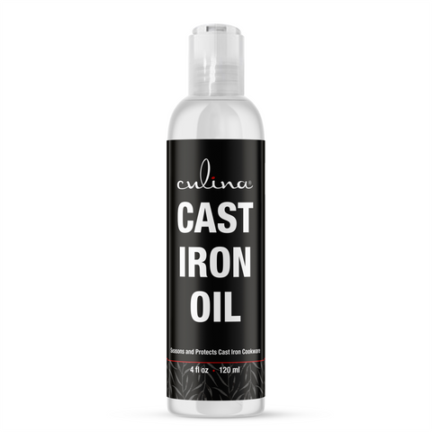 Image of Culina Cast Iron Oil Kosher OU Certified Cleans and Protects Cast Iron Cookware, 4oz - Livananatural
