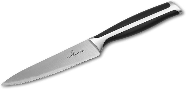 Culina® Pro 7-Piece German-steel Forged Knife Set with Wood Storage Block and 5-inch Utility Knife - Livananatural