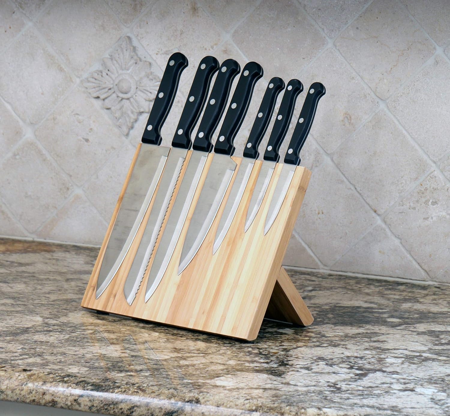Bamboo Magnetic  - the Kitchen Magnetic  Has Revolutionized Storing and Displaying Your Knifes Both Elegantly, and Safely. This  Keeps Your Cutlery Close at Hand.