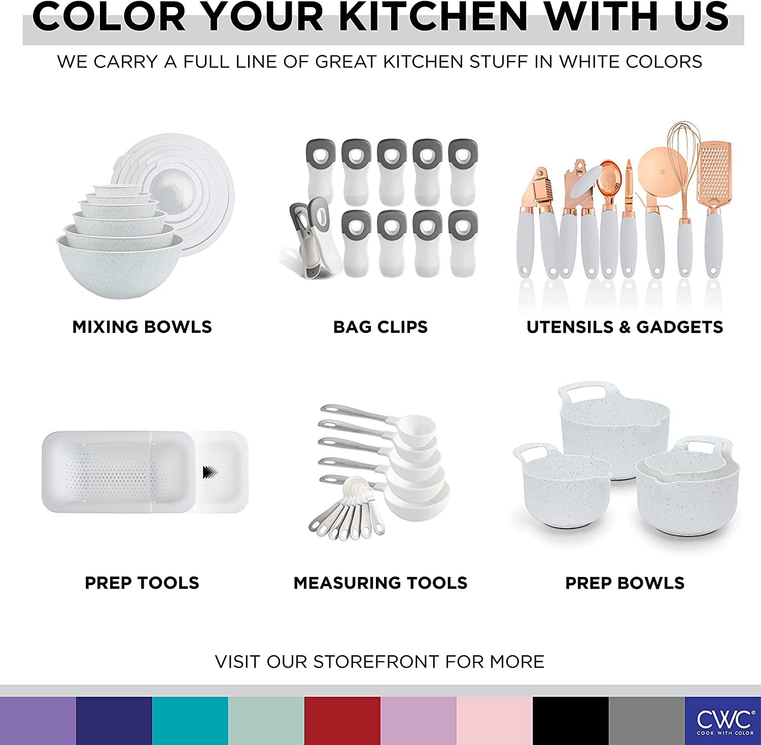 12 PC Measuring Cups Set and Measuring Spoon Set, Stainless Steel Handles, Nesting Kitchen Measuring Set, Liquid & Dry Measuring Cup Set (White)