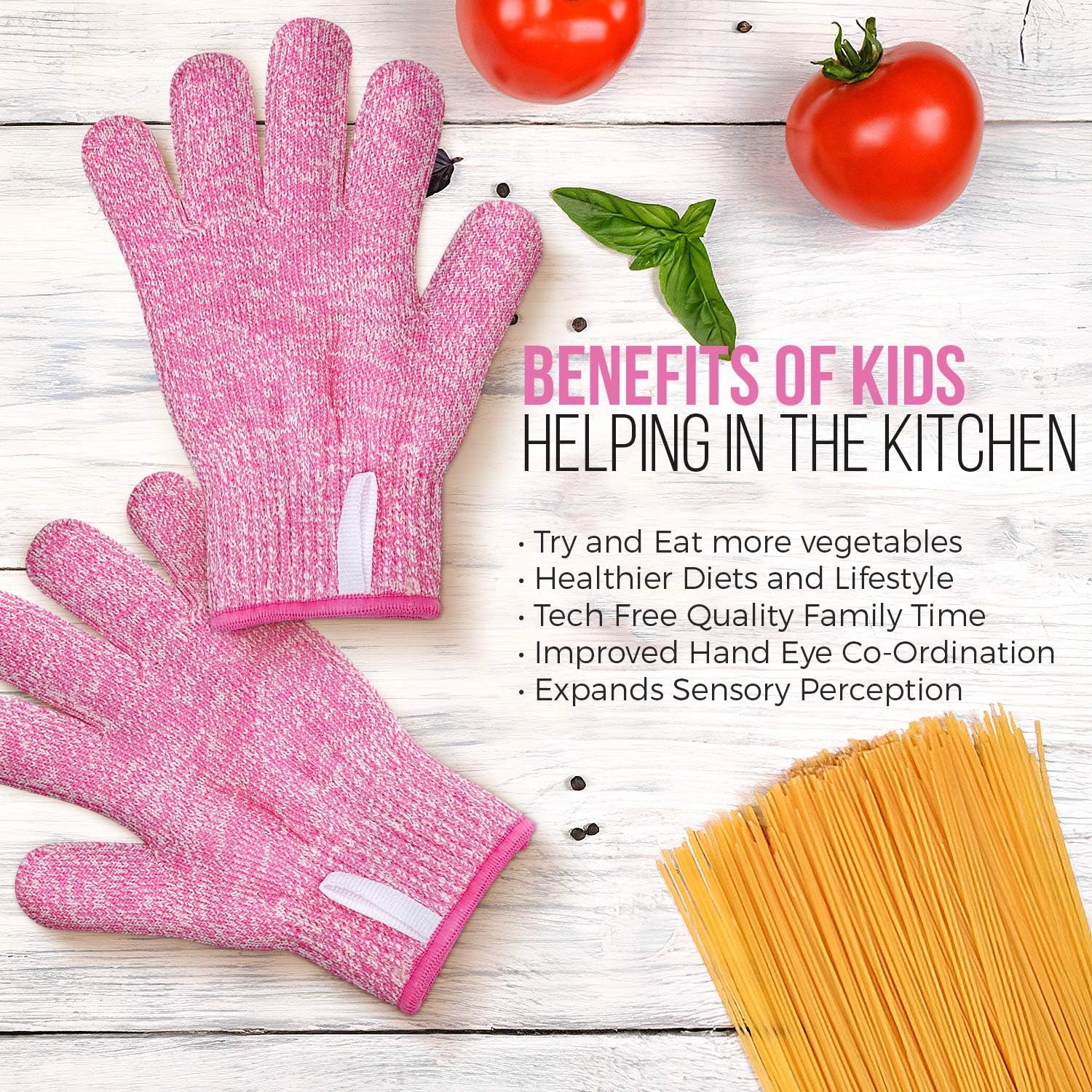 2 Pack Kids Cut Resistant Gloves