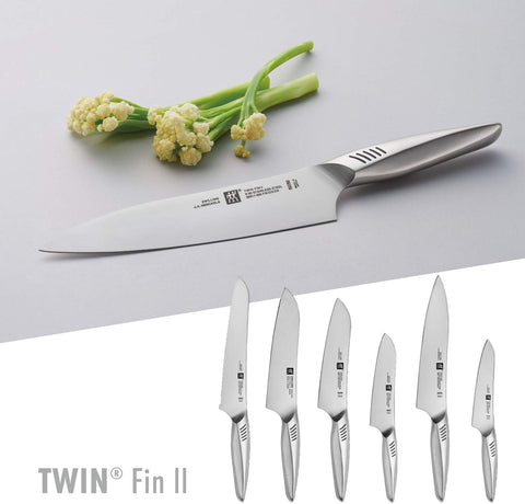 Image of 30916-201 Twin Fin 2 Bread Knife, 7.9 Inches (200 Mm), Made in Japan, Bread Cutter, Cake Knife, All Stainless Steel, Dishwasher Safe, Made in Seki City, Gifu Prefecture