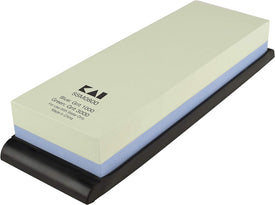 Cutlery Combination Whetstone, 1000 & 3000 Grit - Ideal for Sharpening Dull Blades, Includes Rubber Tray for Sharpening Stability