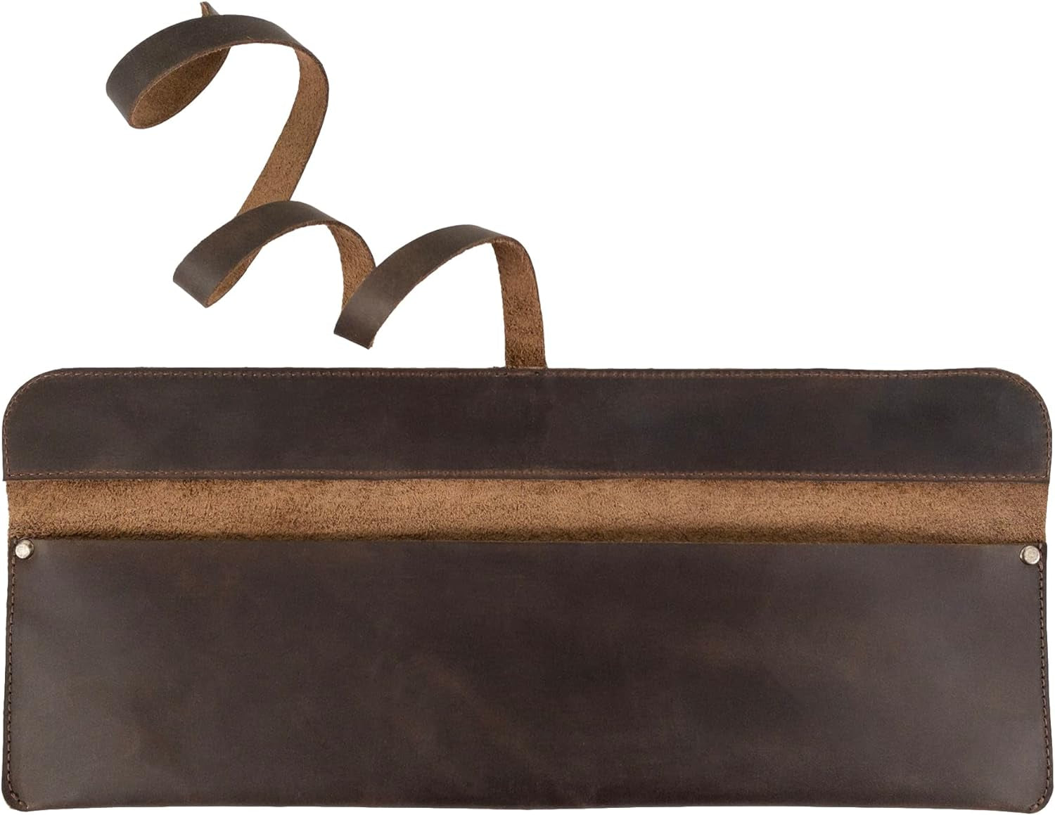 , Single Knife Case Handmade from Full Grain Leather - Bourbon Brown