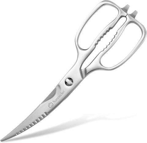 Image of Kitchen Scissors for Food, Kitchen Scissors Heavy Duty Kitchen Shears That Come Apart, 9 Inch Fully Forged Stainless Steel with Curved Blades