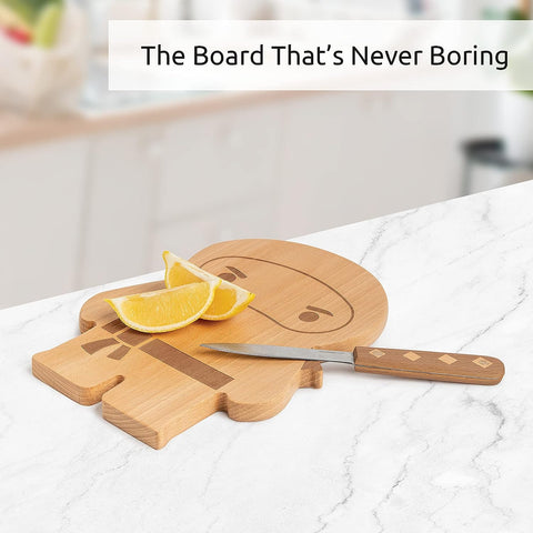 Image of NEW!! Cutting Board & Knife Set by  - Wooden Cutting Boards for Kitchen - Housewarming Gift, Small Cutting Board Wood, Funny Kitchen Gadgets, Cooking Gifts (Ninja)