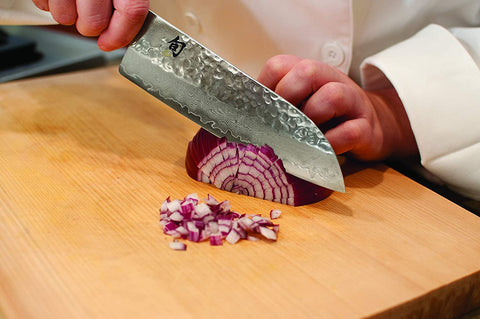 Image of Premier 7" Santoku Knife Hand-Sharpened, Handcrafted in Japan, Light, Agile and Easy to Maneuver, 7-Inch, Silver