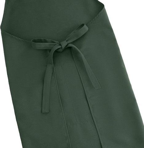 Image of Apron for Men Women with Adjustable Straps and Large Pockets, Canvas Cotton Cooking Kitchen Chef Bib Aprons Waterproof Green