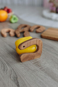 Wooden Safe Knife for Kids, Kids Utensil Montessori Knife, Vegetable and Fruit Chopper, Ash Wood