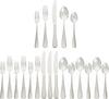 20-Piece Stainless Steel Flatware Set with round Edge, Service for 4, Silver