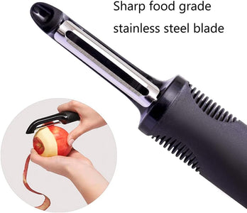 Potato Peeler Vegetable Peeler Apple Peeler Fruit Peeler for Kitchen Peeler Sharp Stainless Steel Swivel Blades Peeler Good Grip Handle Built-In Potato Eye Remover