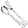 36-Piece Fork and Spoon Silverware Set, Food-Grade Stainless Steel Fork and Spoon Silverware for Camping, Kitchen, Restaurant, BBQ, Mirror Polished, Dishwasher Safe