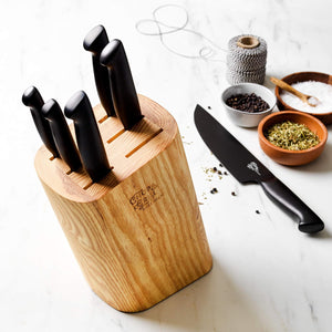 Chop and Grill Ash Wood Knife Block