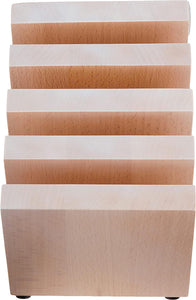 Italian Knife Block, 10" X 10" X 16", White-Colored Beechwood