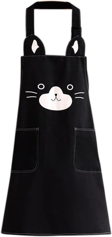 Image of Cute Apron for Women Girl, Aprons with Front Pocket for Cooking Serving Painting Gardening, Gifts for Friends