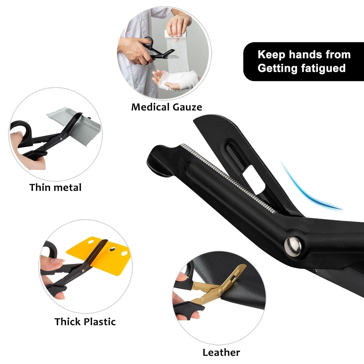 Bandage Shears Medical Scissors Trauma Shears for ER Nurse Premium Quality Stainless Steel Shear 7.5" Fluoride Coated Non-Stick Blades Nursing Scissors for Doctor (Purple Blue)