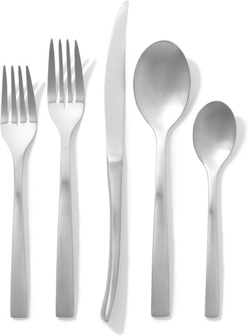 Image of 18/10 Stainless Steel Forged Flatware Set | Heavy Duty Silverware | Dishwasher Safe | 20 Piece Set | 4 Salad Forks, 4 Dinner Forks, 4 Dinner Knives, 4 Table Spoons, and 4 Tea Spoons