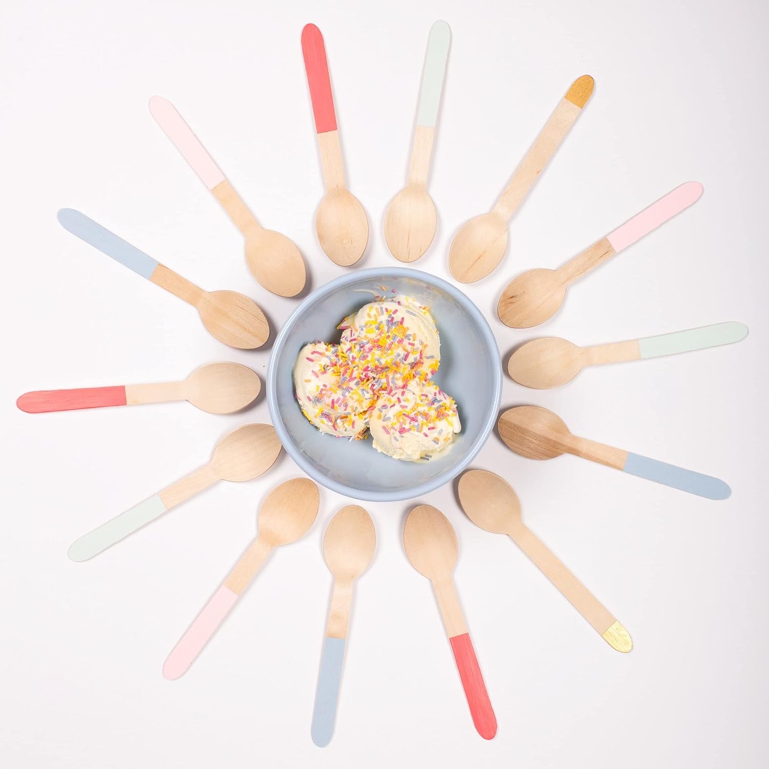 Gold Wooden Cutlery Set (Pack of 24)