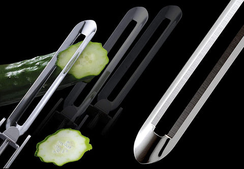 Image of Long Vegetable Peeler, Stainless Steel Blade with Plasctic Safety Cover