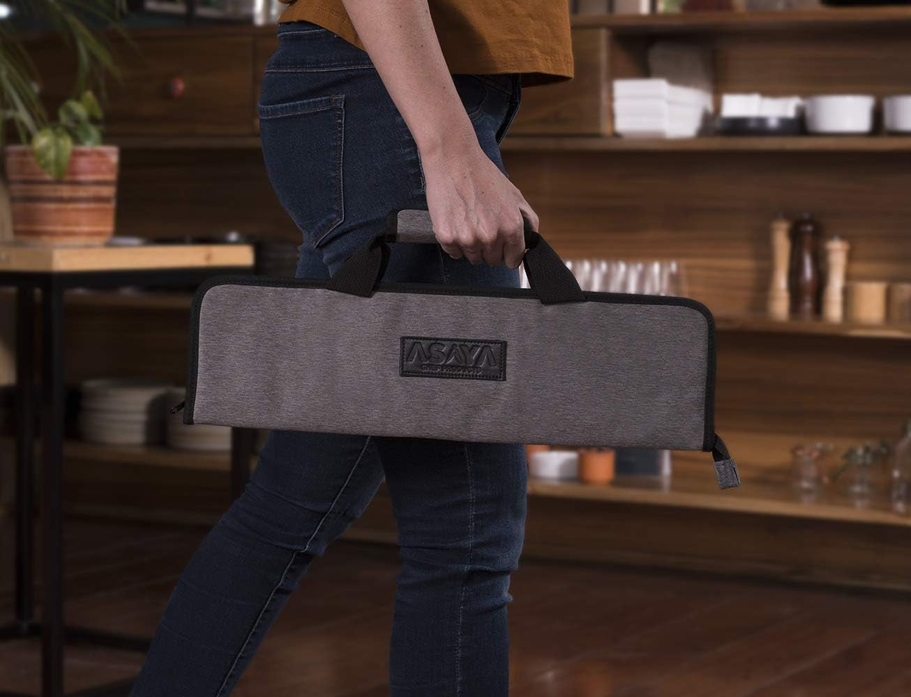 Chef Knife Roll Bag - 12 Pockets for Knives and Kitchen Utensils - Lightweight, Durable, and Stain Resistant Nylon - Perfect for the Traveling Chef - Knives Not Included