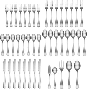 Silversmiths Rhiannon Satin 45-Piece Flatware Set