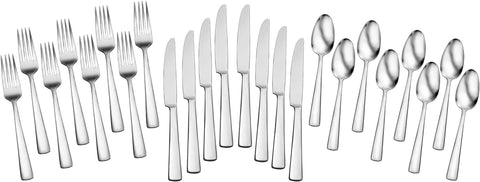Image of Chef'S Table 24 Piece Everyday Flatware Dining Set, 3.70 LB, Metallic