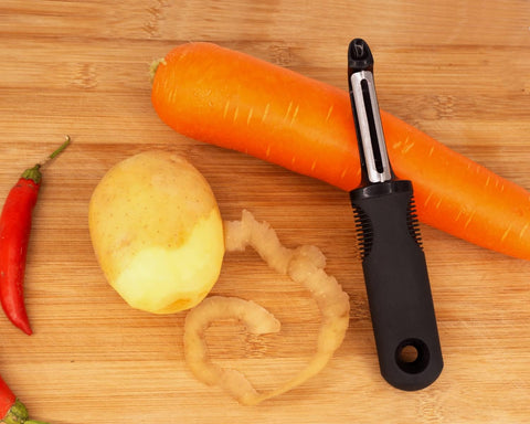 Image of Potato Peeler Vegetable Peeler Apple Peeler Fruit Peeler for Kitchen Peeler Sharp Stainless Steel Swivel Blades Peeler Good Grip Handle Built-In Potato Eye Remover