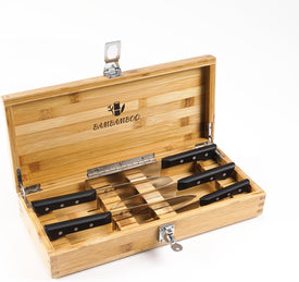 - Safe Locking In-Drawer Bamboo Sharp Knives Holder, Safe for Kid, Multicompartmental, Multi-Purpose Knife Block Alternative (17.1"X8.6"X3.1")