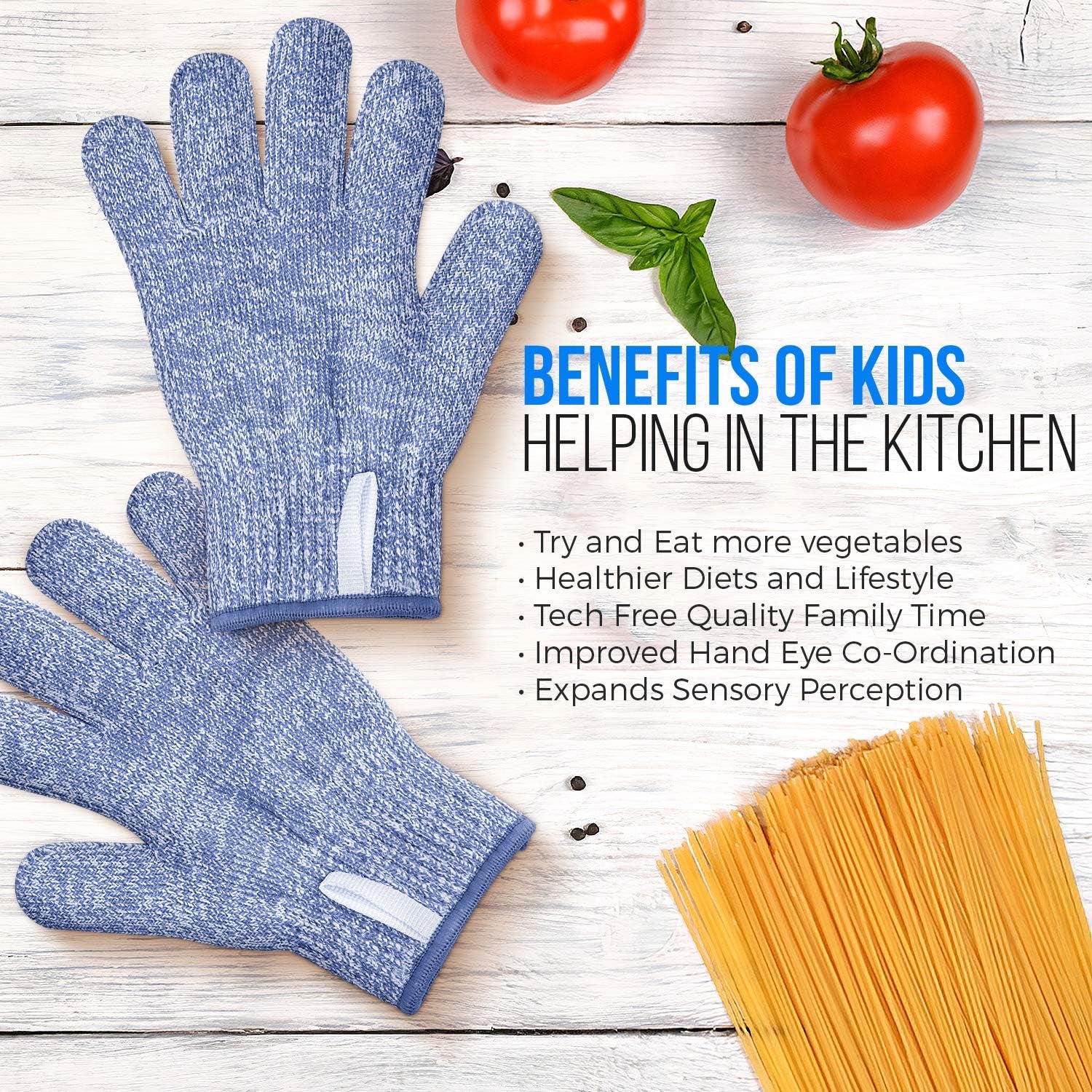 2 Pack Kids Cut Resistant Gloves