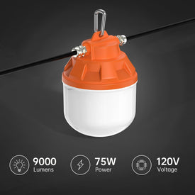 Durable IP67 Waterproof Construction String Lights for Construction Sites, Renovation, Walkways,Patio，Mine Cave, Outdoor, and Other Outdoor Lighting Solutions Use, 50FT, 75W